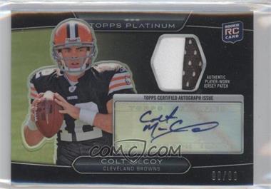 2010 Topps Platinum - Autographed Refractor Patch - Black #ARP-CM - Colt McCoy /99