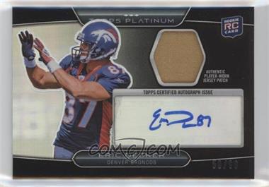 2010 Topps Platinum - Autographed Refractor Patch - Black #ARP-ED - Eric Decker /99