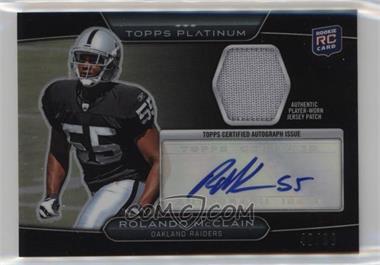 2010 Topps Platinum - Autographed Refractor Patch - Black #ARP-RM - Rolando McClain /99