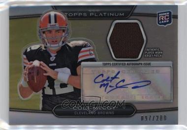 2010 Topps Platinum - Autographed Refractor Patch #ARP-CM - Colt McCoy /200 [EX to NM]