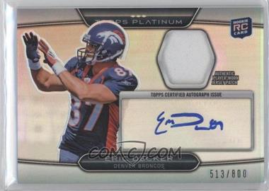 2010 Topps Platinum - Autographed Refractor Patch #ARP-ED - Eric Decker /800