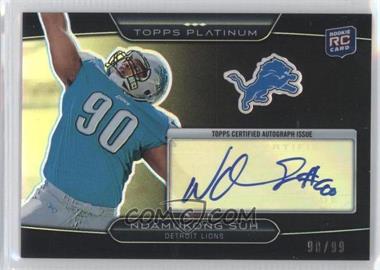 2010 Topps Platinum - [Base] - Black Refractor Rookie Autograph #107 - Ndamukong Suh /99