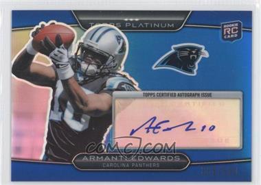 2010 Topps Platinum - [Base] - Blue Refractor Rookie Autograph #41 - Armanti Edwards /599