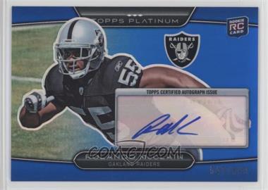 2010 Topps Platinum - [Base] - Blue Refractor Rookie Autograph #98 - Rolando McClain /599