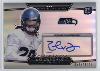 2010 Topps Platinum - [Base] - Refractor Rookie Autograph #59 - Earl Thomas /1099