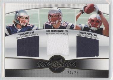 2010 Topps Prime - 3rd Quarter Combo Relics - Gold #3QR-BGP - Tom Brady, Rob Gronkowski, Taylor Price /25