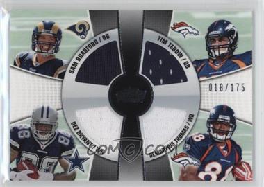 2010 Topps Prime - 4th Quarter Combo Relics #4QR-BBTT - Sam Bradford, Dez Bryant, Tim Tebow, Demaryius Thomas /175