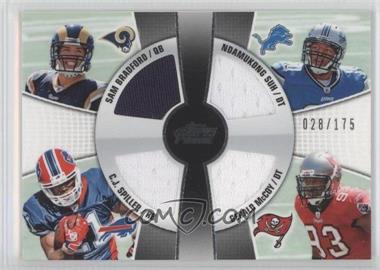 2010 Topps Prime - 4th Quarter Combo Relics #4QR-BSSM - Sam Bradford, C.J. Spiller, Ndamukong Suh, Gerald McCoy /175