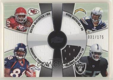 2010 Topps Prime - 4th Quarter Combo Relics #4QR-MTMM - Dexter McCluster, Demaryius Thomas, Ryan Mathews, Rolando McClain /175