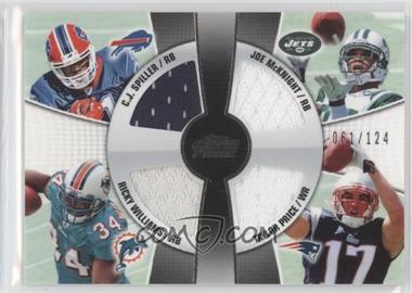 2010 Topps Prime - 4th Quarter Combo Relics #4QR-SWMP - C.J. Spiller, Ricky Williams, Joe McKnight, Taylor Price /124