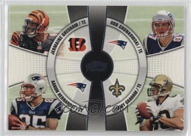 2010 Topps Prime - 4th Quarter #4Q-8 - Jermaine Gresham, Aaron Hernandez, Rob Gronkowski, Jimmy Graham