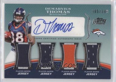 2010 Topps Prime - Level 5 Autographed Relic #PL5-DT - Demaryius Thomas /399