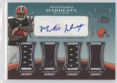 2010 Topps Prime - Level 5 Autographed Relic #PL5-MH - Montario Hardesty /499