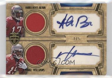 2010 Topps Supreme - Dual Autograph Relics #SDA-BW - Arrelious Benn, Mike Williams /5