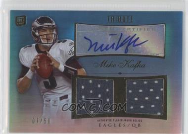 2010 Topps Tribute - Autographed Dual Relics - Blue Rainbow #ADR-MK - Mike Kafka /50