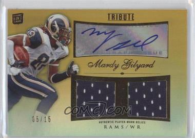 2010 Topps Tribute - Autographed Dual Relics - Gold Rainbow #ADR-MG1 - Mardy Gilyard /15