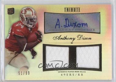 2010 Topps Tribute - Autographed Dual Relics #ADR-AD - Anthony Dixon /99