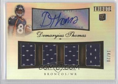 2010 Topps Tribute - Autographed Quad Relics #AQR-DTH - Demaryius Thomas /20