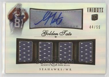 2010 Topps Tribute - Autographed Quad Relics #AQR-GTA - Golden Tate /55