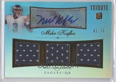 2010 Topps Tribute - Autographed Triple Relics - Blue Rainbow #ATR-MKA - Mike Kafka /50