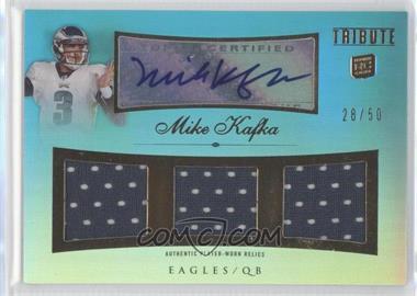 2010 Topps Tribute - Autographed Triple Relics - Blue Rainbow #ATR-MKA - Mike Kafka /50