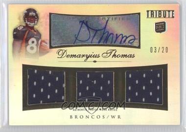2010 Topps Tribute - Autographed Triple Relics #ATR-DT - Demaryius Thomas /20