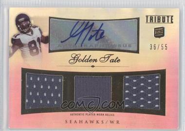 2010 Topps Tribute - Autographed Triple Relics #ATR-GTA - Golden Tate /55
