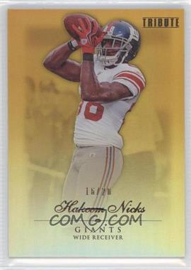 2010 Topps Tribute - [Base] - Gold Rainbow #68 - Hakeem Nicks /20