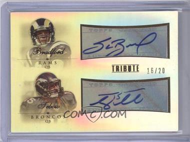 2010 Topps Tribute - Dual Autographs #DA-BT - Sam Bradford, Tim Tebow /20