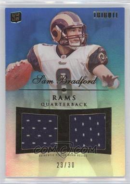 2010 Topps Tribute - Dual Relics - Blue Rainbow #DR-SB - Sam Bradford /30