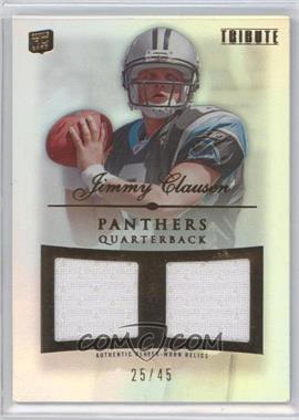 2010 Topps Tribute - Dual Relics #DR-JCL - Jimmy Clausen /45