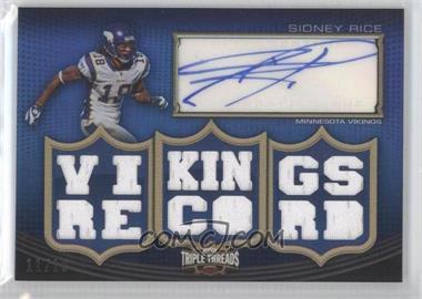 2010 Topps Triple Threads - Autographed Relics #TTAR-18 - Sidney Rice /18
