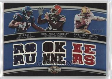 2010 Topps Triple Threads - Relic Combos #TTRC-53 - Ben Tate, Montario Hardesty, Anthony Dixon /36