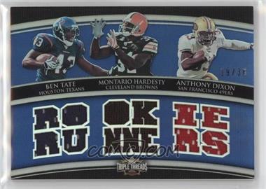 2010 Topps Triple Threads - Relic Combos #TTRC-53 - Ben Tate, Montario Hardesty, Anthony Dixon /36