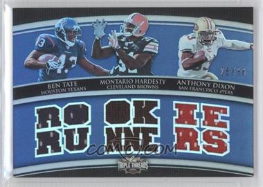 2010 Topps Triple Threads - Relic Combos #TTRC-53 - Ben Tate, Montario Hardesty, Anthony Dixon /36