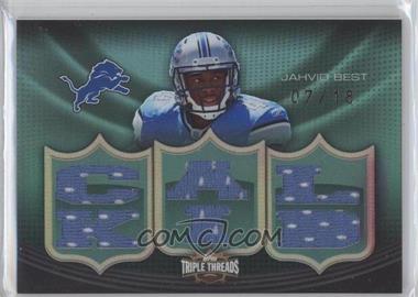 2010 Topps Triple Threads - Relics - Emerald #TTR-20 - Jahvid Best /18