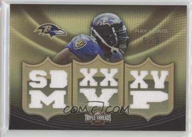 2010 Topps Triple Threads - Relics - Gold #TTR-105 - Ray Lewis /9
