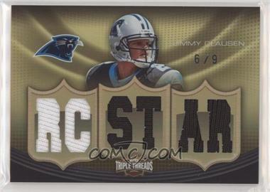 2010 Topps Triple Threads - Relics - Gold #TTR-7 - Jimmy Clausen /9