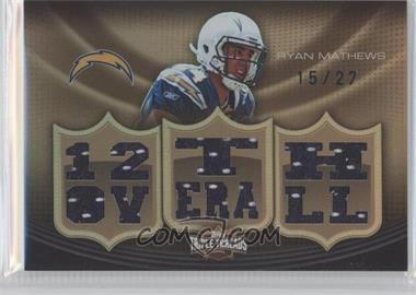 2010 Topps Triple Threads - Relics - Sepia #TTR-18 - Ryan Mathews /27