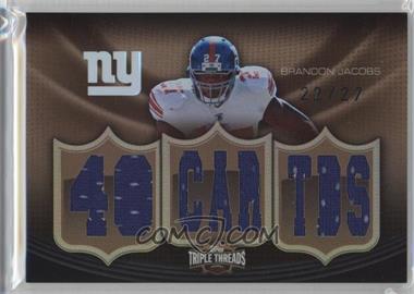 2010 Topps Triple Threads - Relics - Sepia #TTR-66 - Brandon Jacobs /27