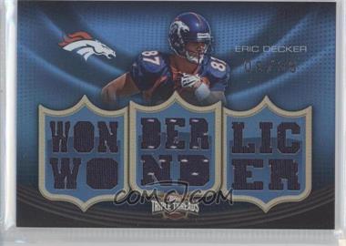 2010 Topps Triple Threads - Relics #TTR-56 - Eric Decker /36