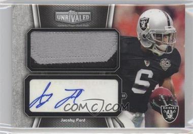 2010 Topps Unrivaled - Autograph Jumbo Patch Relics #UAJP-JF - Jacoby Ford /15