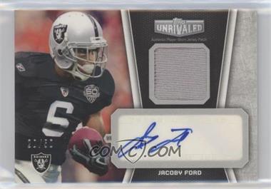 2010 Topps Unrivaled - Autograph Patch Relics - Black #UAP-JF - Jacoby Ford /50