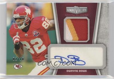 2010 Topps Unrivaled - Autograph Patch Relics - Red #UAP-DBO - Dwayne Bowe /10