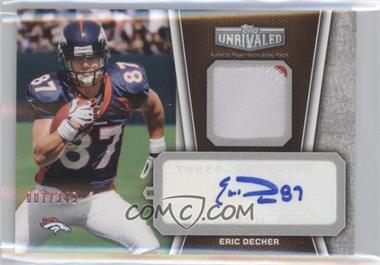 2010 Topps Unrivaled - Autograph Patch Relics #UAP-ED - Eric Decker /349