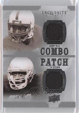 2010 Upper Deck Exquisite Collection - Combo Patch #E2P-RB - Jerry Rice, Tim Brown /50