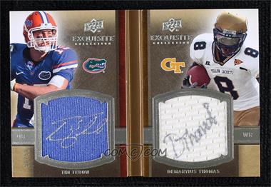 2010 Upper Deck Exquisite Collection - Rookie Bookmarks #RBM-TT - Tim Tebow, Demaryius Thomas /50