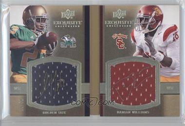 2010 Upper Deck Exquisite Collection - Rookie Bookmarks #RBM-WT - Damian Williams, Golden Tate /50