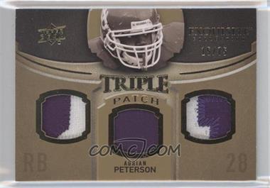 2010 Upper Deck Exquisite Collection - Single Player Triple Patch #ETP-AP - Adrian Peterson /75