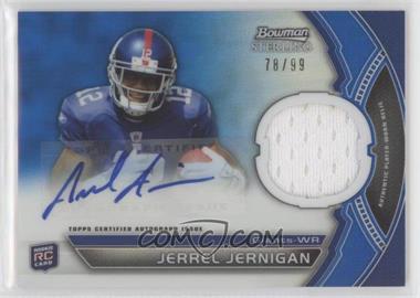 2011 Bowman Sterling - Autograph Relics - Blue Refractor #BSAR-JJE - Jerrel Jernigan /99